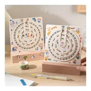 2025 Simple Rotating Calendar Desktop Ornament