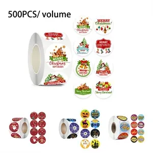 2" x 2" Custom roll stickers for Christmas and Halloween