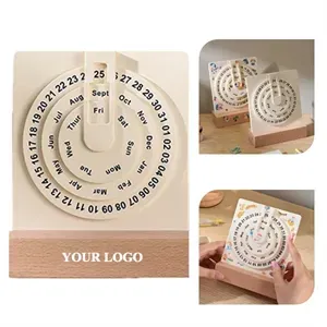 2025 Simple Rotating Calendar Desktop Ornament