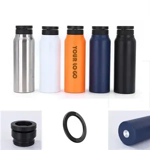 24oz Magnetic Lid Insulated Cup with Double Layer Straw