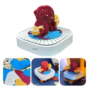 3D Pirate Octopus Memo Paper Carving Calendar Lamp