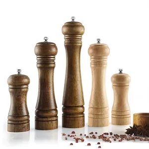 5" Salt/ Pepper Oak Wood Mill Grinder