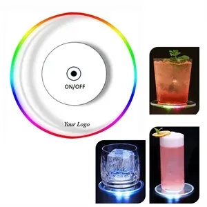 Acrylic Ultra-thin LED Colorful Cocktail Coaster