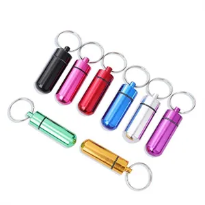Aluminum Alloy Pill Box Keychain