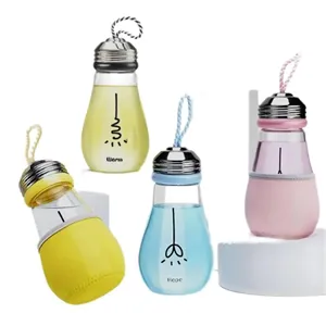 Bulb Shaped Glass Water Bottles