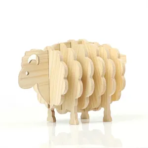 Creative Lamb Wooden Coaster