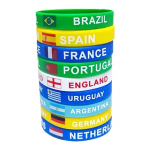 Custom World Cup Soccer Fan Silicone Wristband
