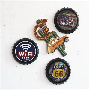Custom beer bottle cap tin metal sign for wall decoration