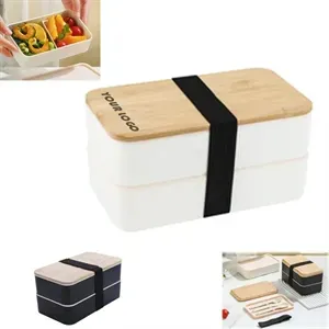 Double-layer Bamboo Lunch Box