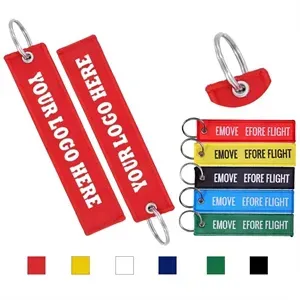 Embroidered Flight Key Tag
