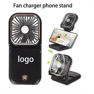 Foldable fan charger phone stand