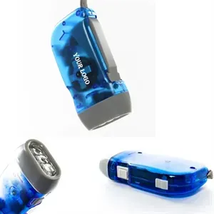 Hand-pinch self-powered flashlight