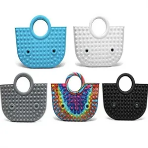 Handbag Push Pop Fidget Toys Silica Gel Tote Bag