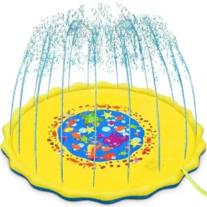 Inflatable outdoor sprinkler splash play mat 68"