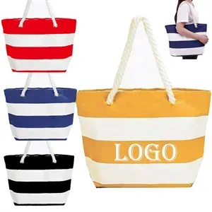 Large Volume Canvas Beach Tote Bag