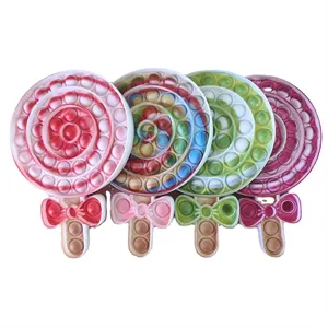Macaron-colored lollipop Push Pop Bubble Sensory Fidget Toys
