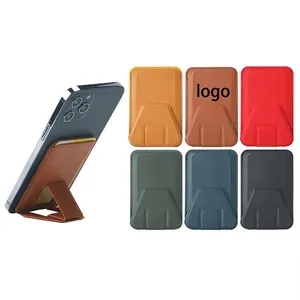 Mobile wallet PU credit card holder desktop stand