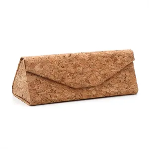 Natural Cork Folding Wood Sunglasses Case