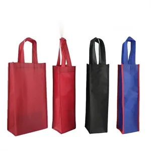 Non Woven Single Bottle Wine Tote Bag