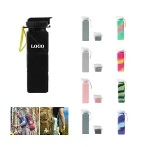 Outdoor Portable Square Silicone Foldable Water Bottle
