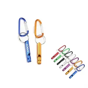 Outdoor survival whistle mountaineering button key chain