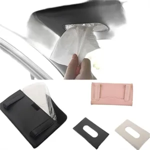 PU Leather Car Visor Tissue Mask Holder