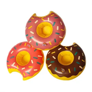 PVC Inflatable Doughnut Drink Holder Pool Float