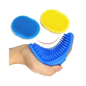 Pet bath massage hair comb silicone brush dog