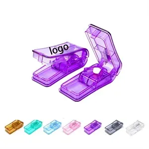 Portable Large Capacity Transparent Pill Cutting and Storage