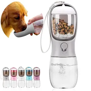 Portable Pet Water Bottle with Food Container