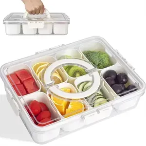 Portable Snackle Box Container Veggie Serving Tray