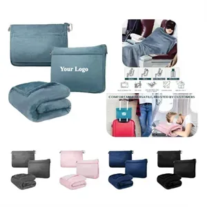 Portable Travel Flannel Airplane Blanket