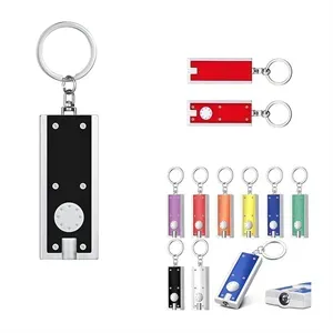 Rectangular flashlight key chain promotional gift