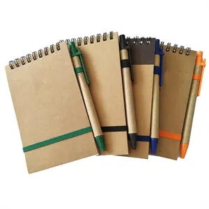 Recycled Spiral Jotter Notebook with Pen
