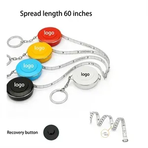 Round Tape Measure with Key Chain