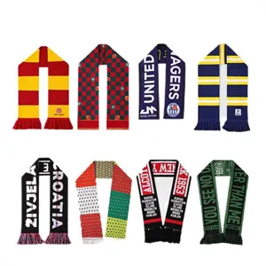 Satin Sport Fan Scarf W/ Tassel