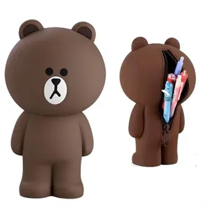 Silicone Pencil Pen Case Storage Cosmetic Bag