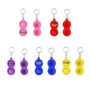 Silicone Push Pop Bubble Toy Key Chain