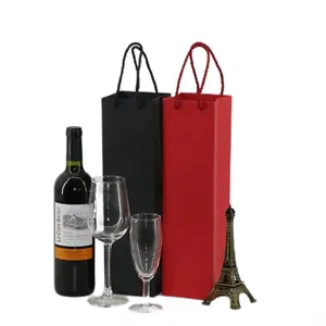 Single Bottle Wine Tote Paper Bag