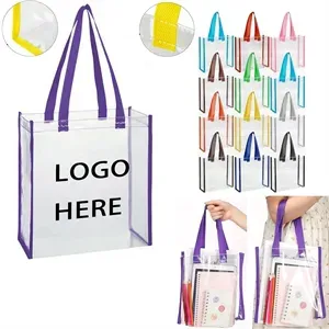 Stadium Approved Clear Transparent Pvc Tote Bag (12"X12"X6")