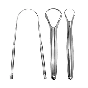 Tongue scraper stainless steel clean