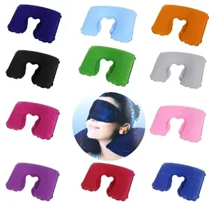 U Shape Inflatable Travel Pillow/Eye Mask/Ear Plug